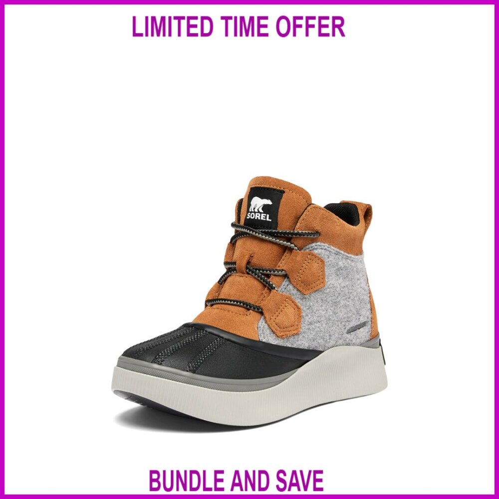 Women's Waterproof Snow Boots, Outdoor Hiking, Leather Upper, Durable Traction